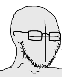 soyak, glasses, madness combat, no eyes, no face, no nose, soyjak, stubble