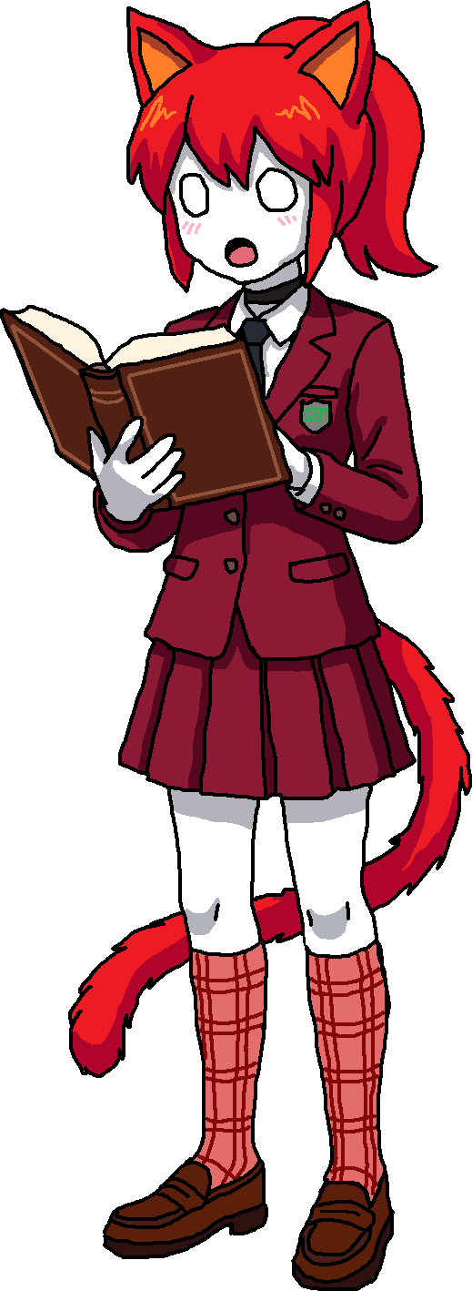 gigachadhero, tama, blush, book, cat ears, catgirl, choker, clothes, ear, ears