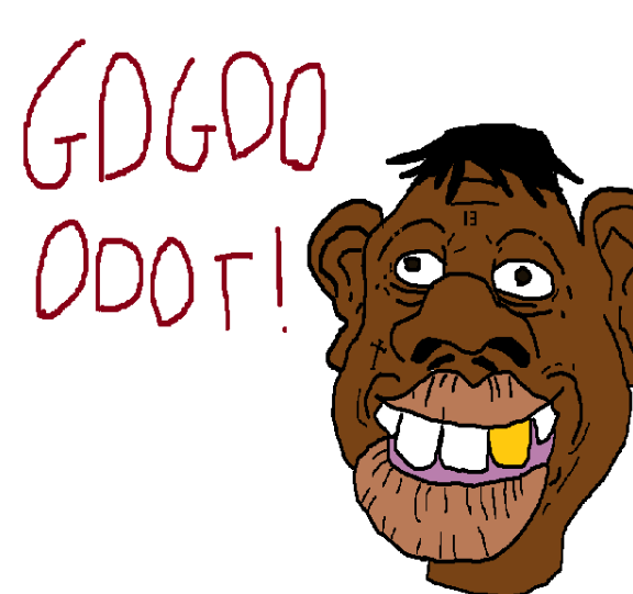 sheeeit, big lips, big mouth, big nose, black hair, brown skin, cross, ear, front view, hair