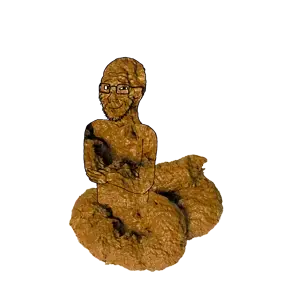 soyak, soyak (smug), brown skin, crossed arms, glasses, no legs, poop, smug, soyjak, stubble