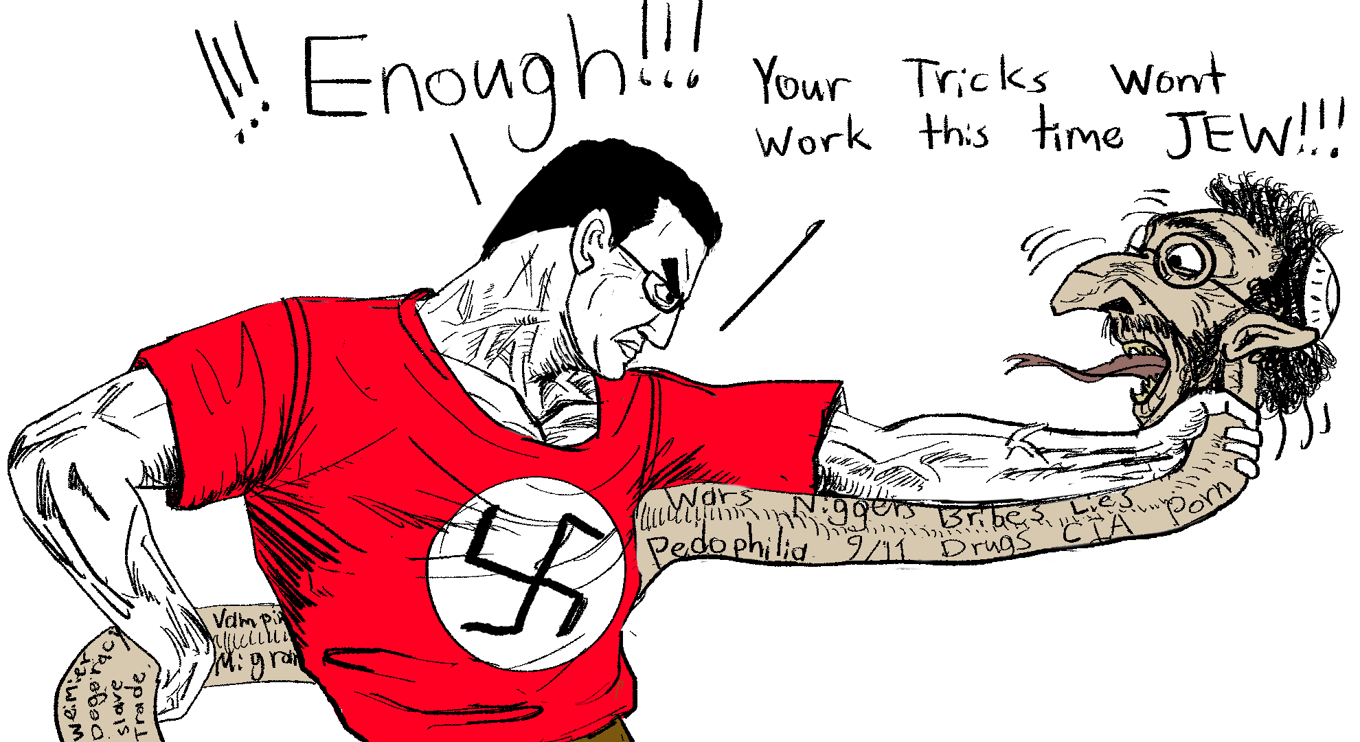 soy beaner, happy merchant, chudjak, chudjak front, muscular chud, perceptive chud, animal, choke hold, choking, hateful chud
