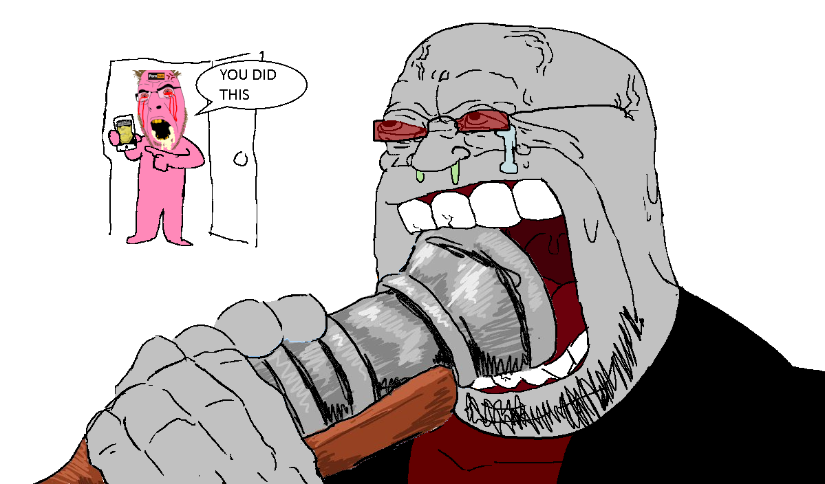 cobson, impish soyak ears, sadbarian, brimstone, glasses, gray skin, gun, hands, holding gun, holding object