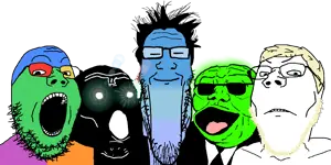 Soyjak quintet trend, calm, glowing, ryan, thougher and color.png