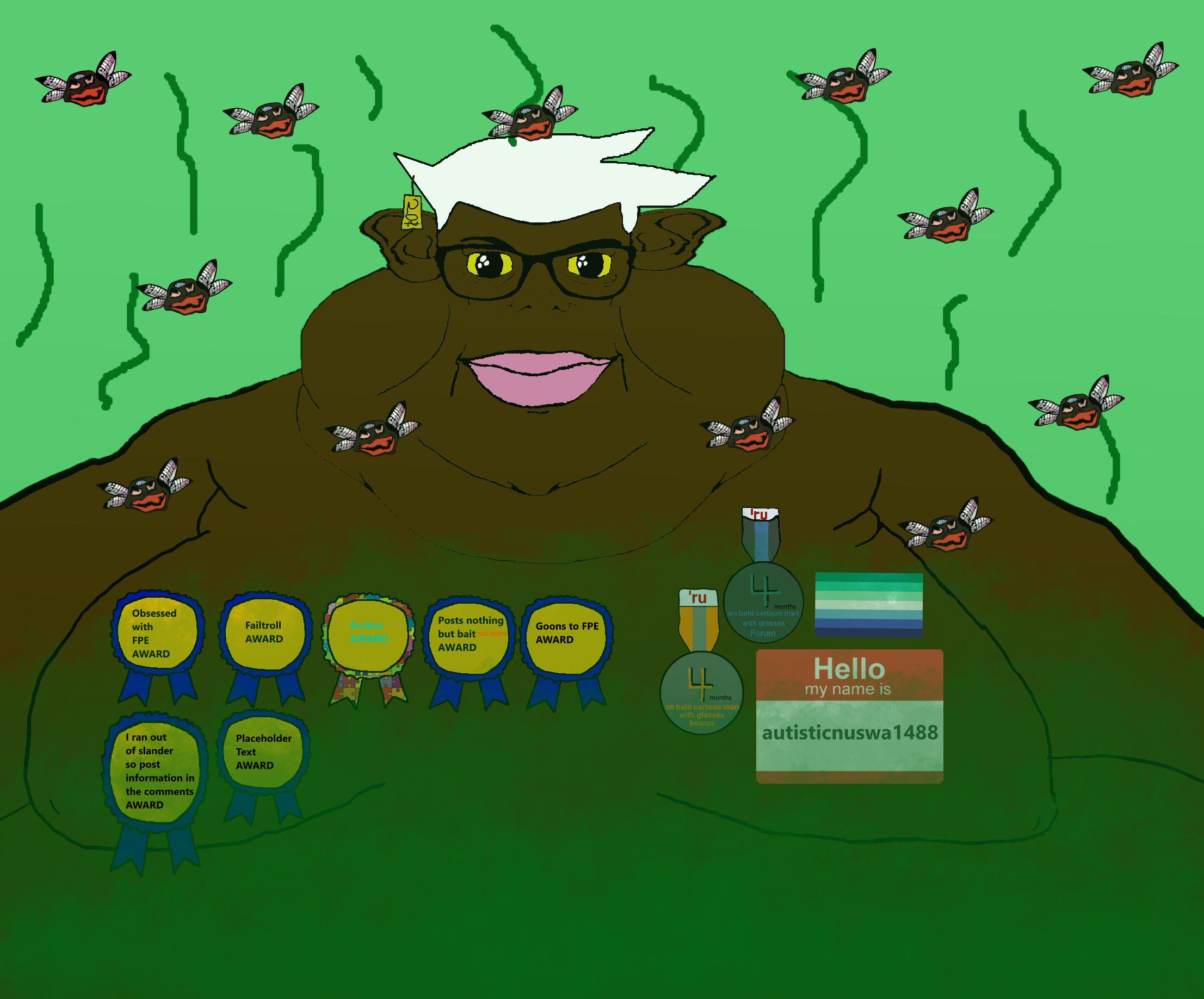 truubi, brandon, chudjak, meximutt, branigger, el monstruo mórbidamente obeso, jartycuck, jartyfly, patrick, muttverse
