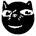 gapejak, massjak, massmeowjak, wholesome soyjak, nuurumoji, black skin, cat ears, closed mouth, ear, ears