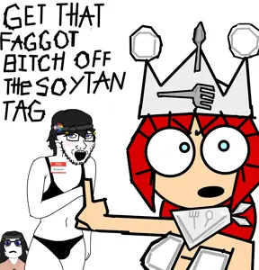 soytan, soyak, angry, bandana, bikini, brapped comment section☣️☣️☣️ do not enter☣️☣️☣️, bun, burger king hat, crown, disgusting