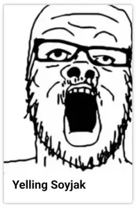 wojak, soyak, screenshot, soyjak, white background, wojakland