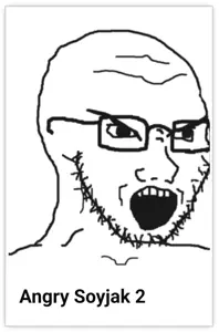 wojak, soyak, screenshot, soyjak, white background, wojakland