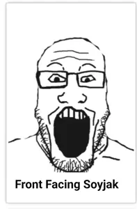 wojak, soyak, screenshot, soyjak, white background, wojakland