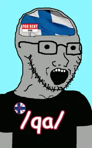 soyak, npc soyak, /qa/ (4chan), animated, arm, clothes, country, finland, flag, glasses