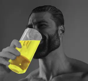gigachad, buff, ernest khalimov, full body, gray skin, grin, muscles, nonchalant, posing, rare