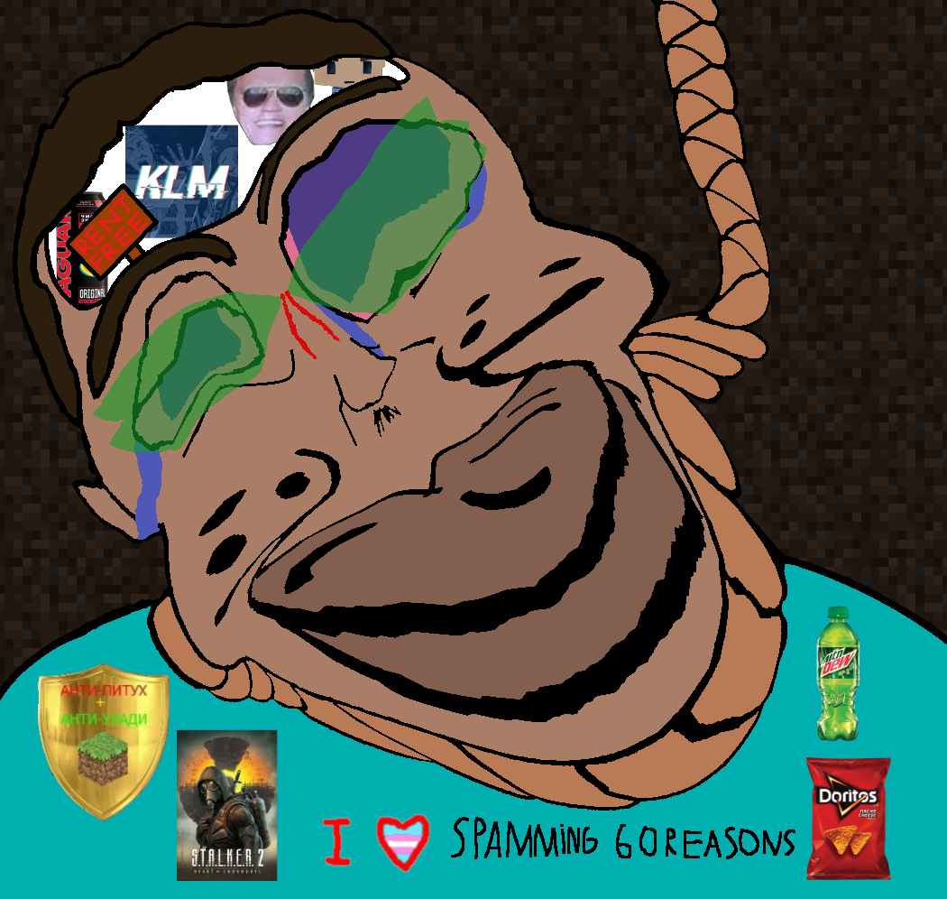 steve (minecraft), chudjak, jartycuck, 60 reasons, arnold schwarzenegger, blood, blood on face, bloodshot eyes, blue shirt, brown hair