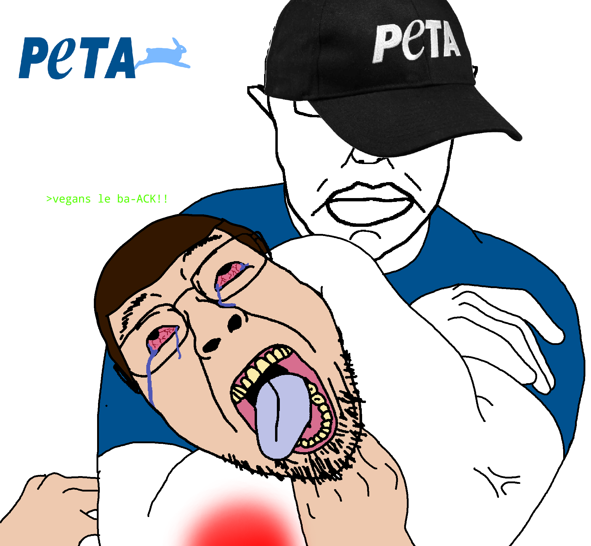 fruitjeet, bernd, chudjak, heartatjak, the weak should fear the strong, ack, blue shirt, brown hair, buff, choke hold