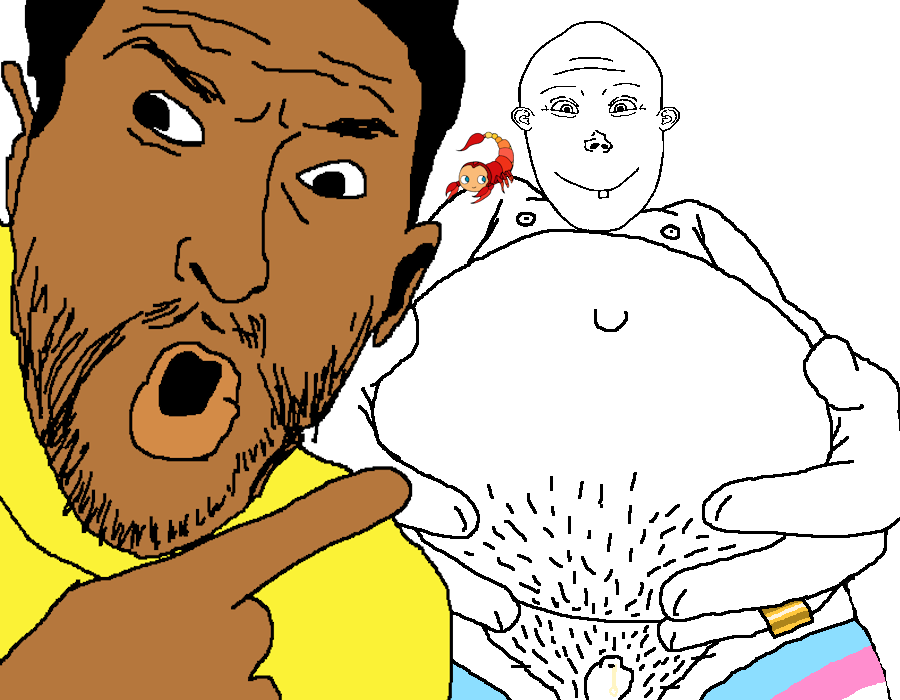 fefe, 56jak2, vlodson, smileyvlod, 2soyjaks, animal, arachnid, bald, body hair, brown skin