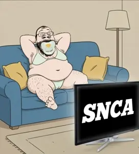 bernd, babyjak, armpit, armpit hair, black beard, couch, fat, glasses, gunt, hairy