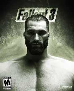 gigachad, almost full body, background, buff, effects, emotion, ernest khalimov, hair, handsome, looking at you