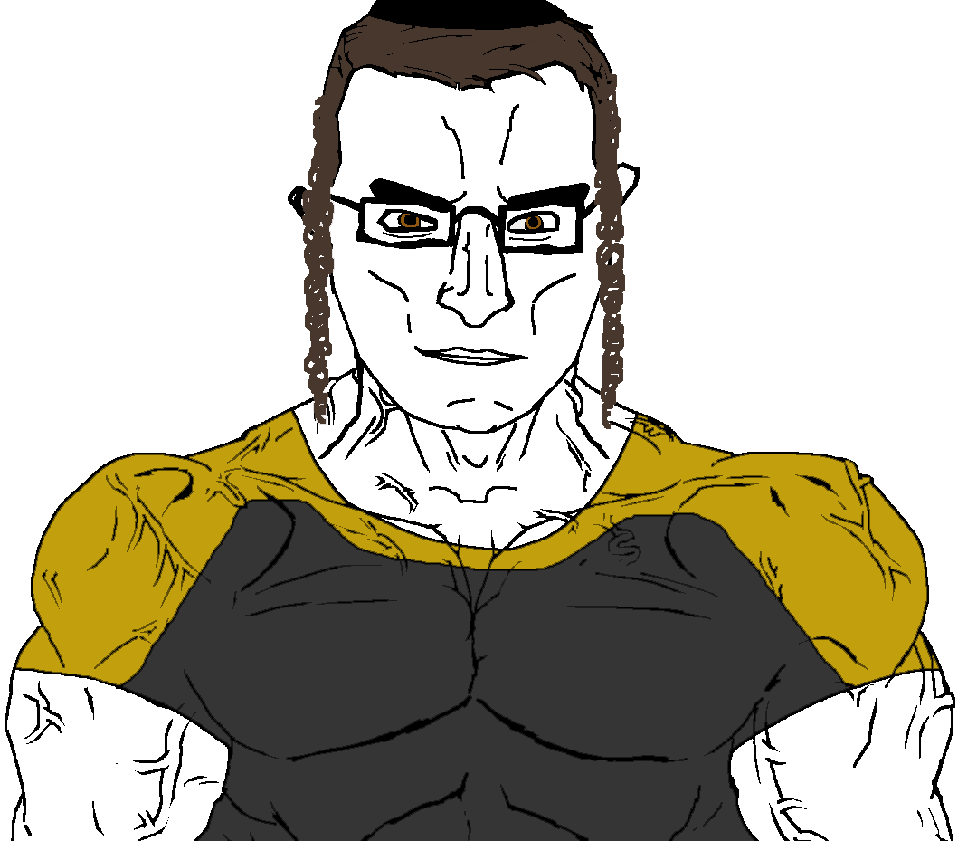 lars, chudjak, chudjak front, muscular chud, 1soyjak, all soyteens look like this, big nose, brown eyes, brown hair, buff