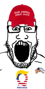 donald trump, markiplier soyjak, cap, clothes, country, flag, glasses, hat, israel, maga