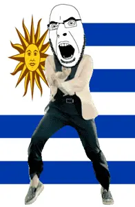 cobson, angry, animated, country, dance, flag, full body, gangnam style, glasses, open mouth