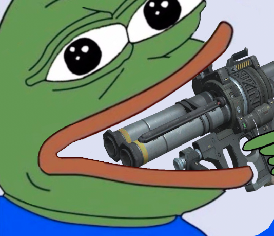 pepe, ammunition, amphibian, animal, background, big lips, emotion, expression, frog, green skin