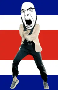 cobson, angry, animated, costa rica, country, dance, flag, full body, gangnam style, glasses