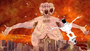 a24 slowburn soyjak, gapejak, markiplier soyjak, fingerboy, angry, apocalypse, arm, armpit, armpit hair, breasts