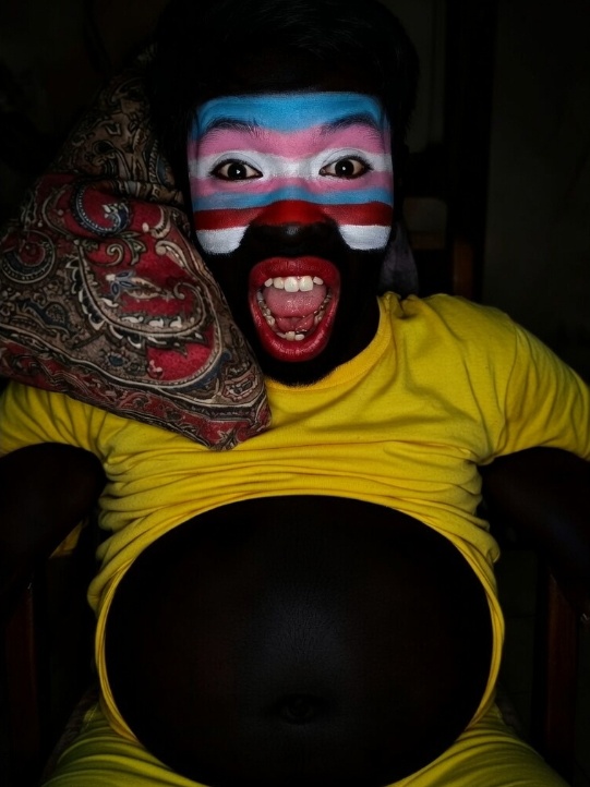 slopjak, ai slop, asian, dark hair, gaping mouth, garbator, indonesia, lips, looking at you, mpreg