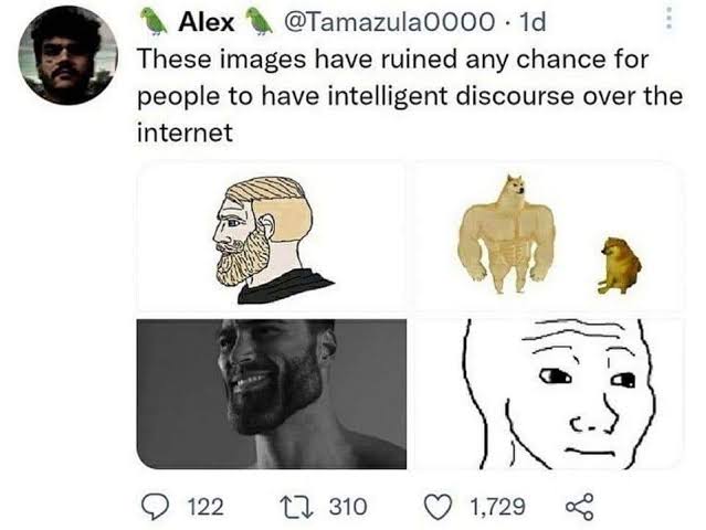 gigachad, wojak, yes chad, bald, beard, black and white, black shirt, blond eyebrows, blonde beard, blonde hair