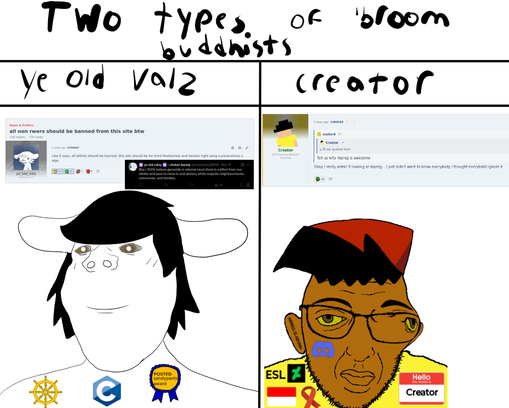 cuckjeet, gapejak, slopjak, autism, autistic, black hair, broom, brown skin, buddhism, buddhist