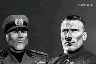 gigachad, gigafly, gigamussolini, adolf hitler, animal, animated, benito mussolini, bug, fascism, fascism won