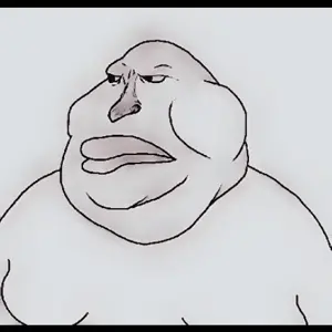 meximutt, animated, big lips, closed mouth, drawing, fat, gynaecomastia, lips, obese, poop