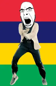 cobson, angry, animated, country, dance, flag, full body, gangnam style, glasses, mauritius
