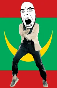 cobson, angry, animated, country, crescent, dance, flag, full body, gangnam style, glasses