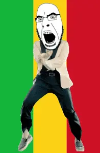 cobson, angry, animated, country, dance, flag, full body, gangnam style, glasses, mali