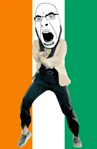 cobson, angry, animated, country, dance, flag, full body, gangnam style, glasses, ivory coast