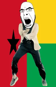 cobson, angry, animated, country, dance, flag, full body, gangnam style, glasses, guinea bissau
