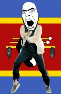 cobson, angry, animated, country, dance, eswatini, flag, full body, gangnam style, glasses