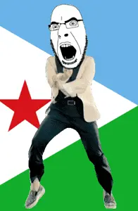 cobson, angry, animated, country, dance, djibouti, flag, full body, gangnam style, glasses
