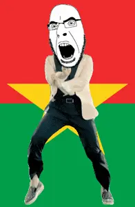 cobson, angry, animated, burkina faso, country, dance, flag, full body, gangnam style, glasses