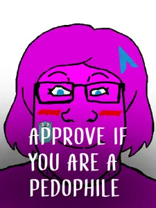 femquote, markiplier soyjak, neutralplier, admin, approver, arch linux, blue eyes, blush, glasses, gradient