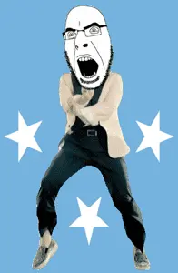 cobson, angry, animated, country, dance, flag, full body, gangnam style, glasses, micronesia
