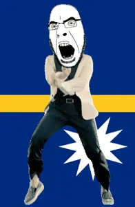 cobson, angry, animated, country, dance, flag, full body, gangnam style, glasses, nauru