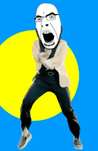 cobson, angry, animated, country, dance, flag, full body, gangnam style, glasses, open mouth