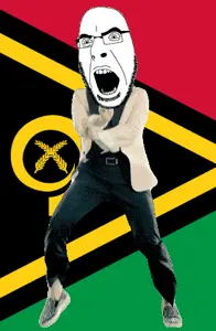 cobson, angry, animated, bald, country, dance, flag, full body, gangnam style, glasses
