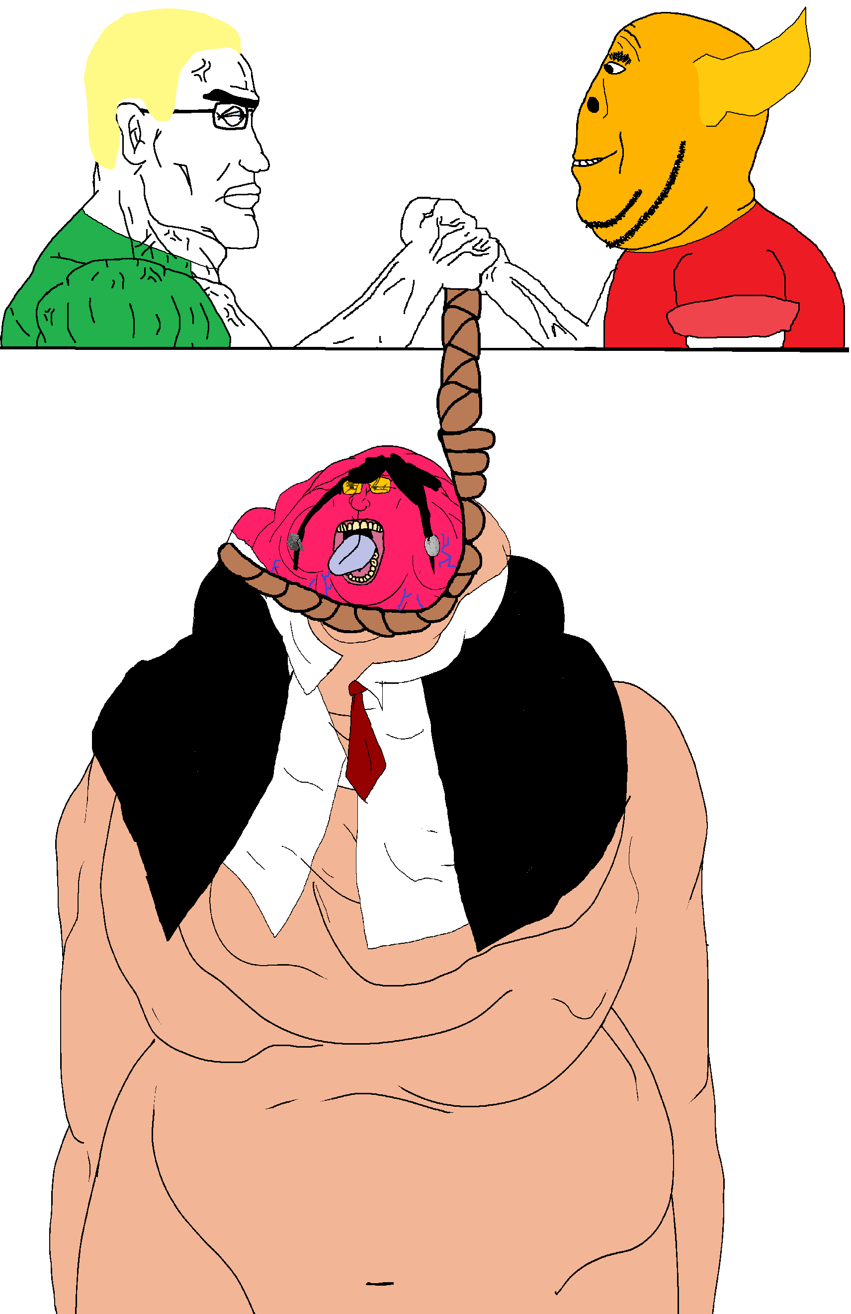 chudjak, gapejak, meximutt, el monstro de mexico, perceptive chud, perceptive chud side, sidejaks, admin, black hair, blonde hair