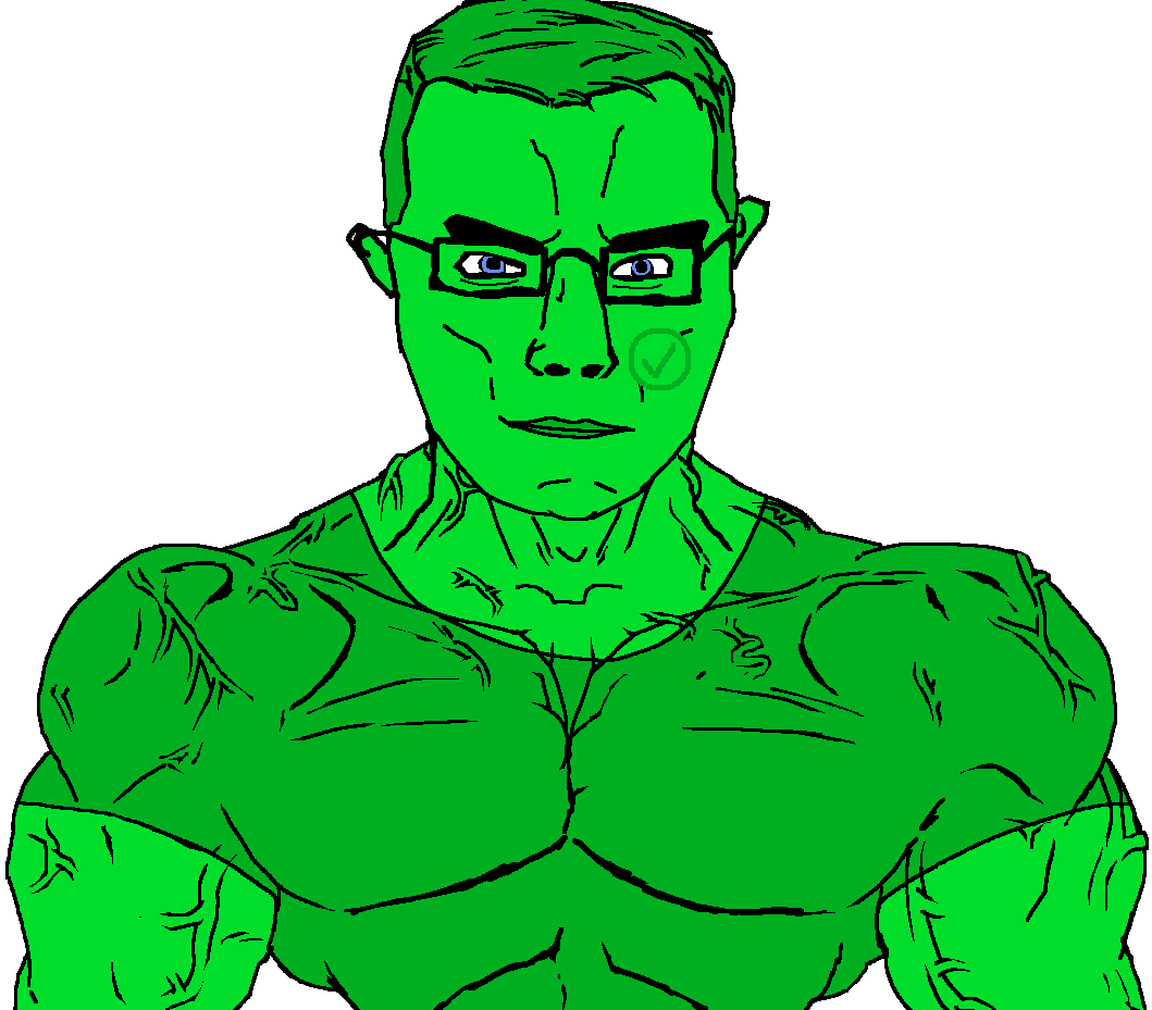 chudjak, chudjak front, muscular chud, aryan, alternate universe sharty, a10 eyes, blue eyes, buff, closed mouth, glasses