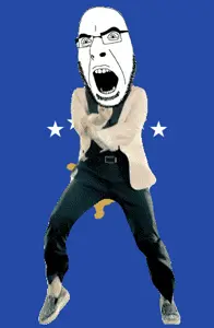 cobson, angry, animated, country, dance, flag, full body, gangnam style, glasses, kosovo