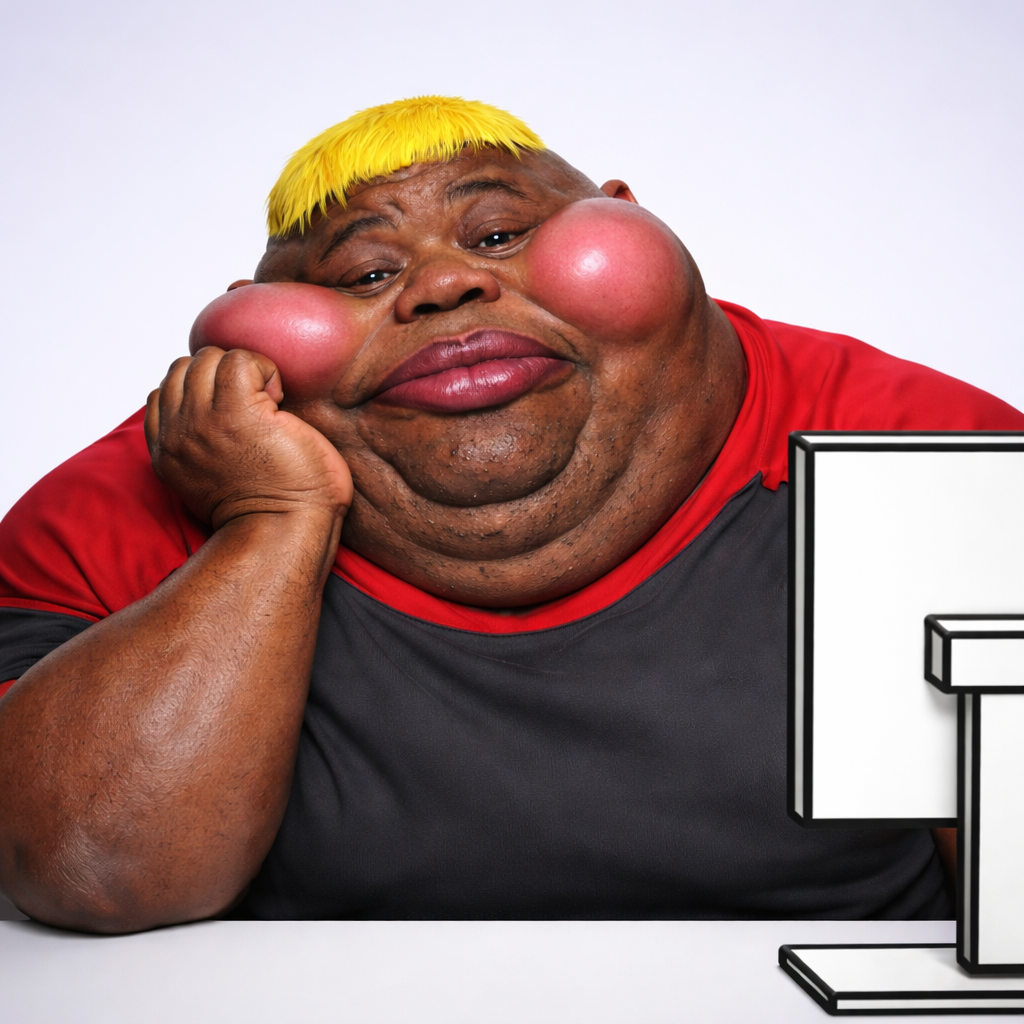 hunky, alicia, fat alicia, hunky twink sex machine, hunky twink sex machine, aryan btw, big lips, black eyes, black skin, blonde hair