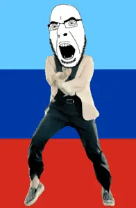 cobson, angry, animated, country, dance, flag, full body, gangnam style, glasses, luhansk
