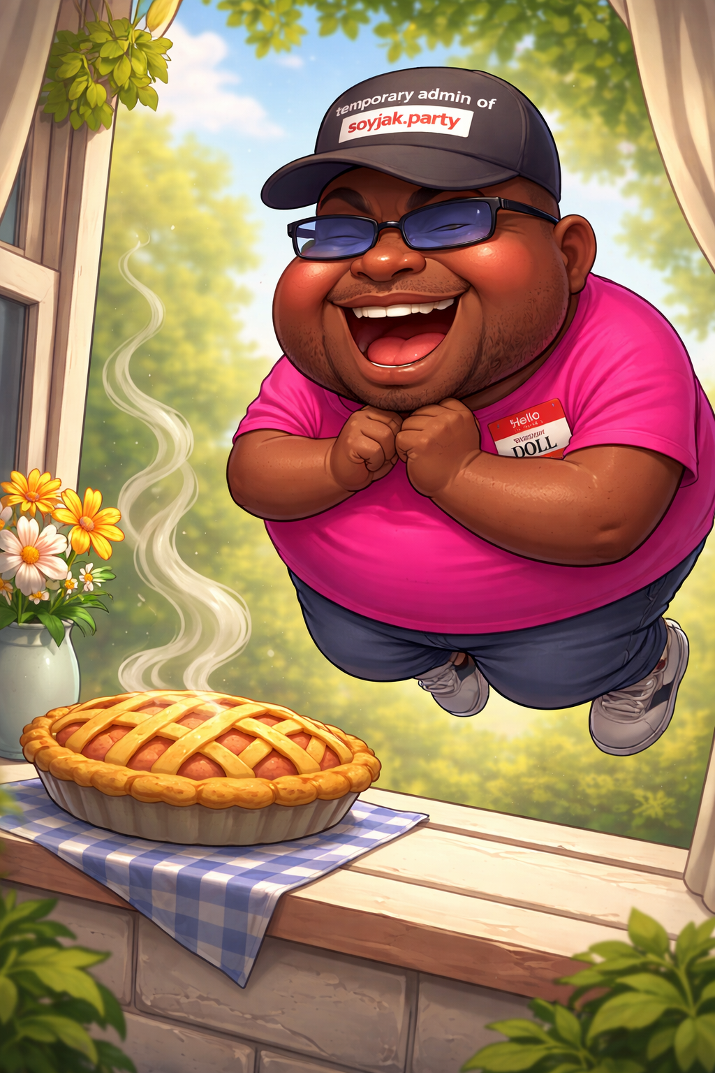 dolly, feraljak, feralnigger, 3d, admin, beady eyes, black background, cap, clothes, doll is a broke ass nigger